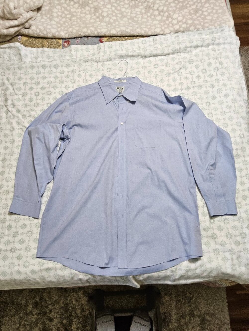 L.L. Bean Men’s Wrinkle Resistant Traditional Fit Dress Shirt - Size 18-36